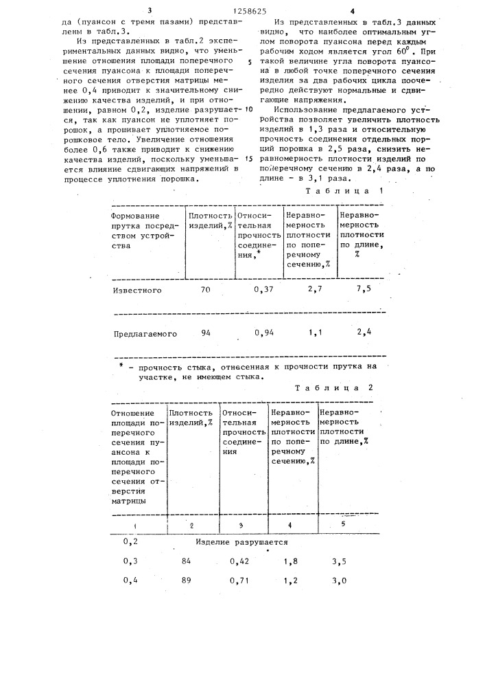 Устройство для экструзии порошка (патент 1258625)