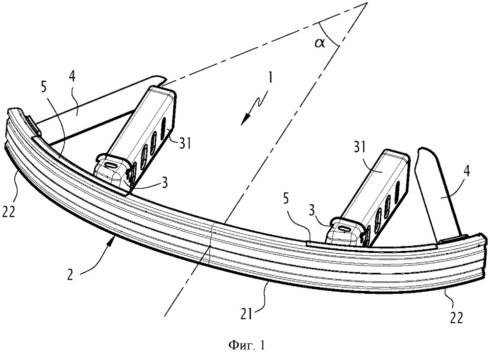 Усиленный бампер автомобиля (патент 2661301)