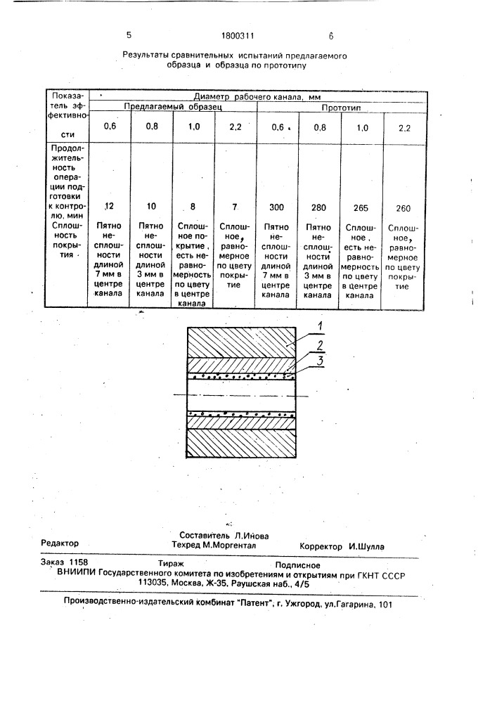 Образец для контроля качества вакуумного покрытия рабочего канала (патент 1800311)