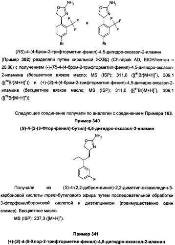 Новые 2-аминооксазолины в качестве лигандов taar1 для заболеваний цнс (патент 2473545)