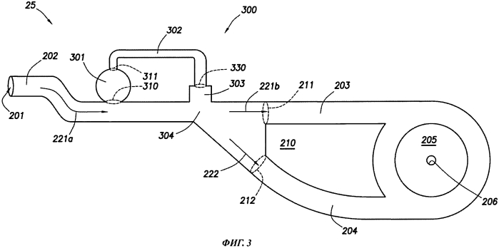Устройство для направления флюида с узлом переключения потока в зависимости от давления (патент 2551715)