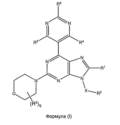 Пиримидинзамещенные производные пурина, фармацевтическая композиция на их основе, способ ингибирования протеинкиназ, способ лечения или профилактики заболеваний, чувствительных к ингибированию протеинкиназ и способ лечения пролиферативных заболеваний (патент 2518098)