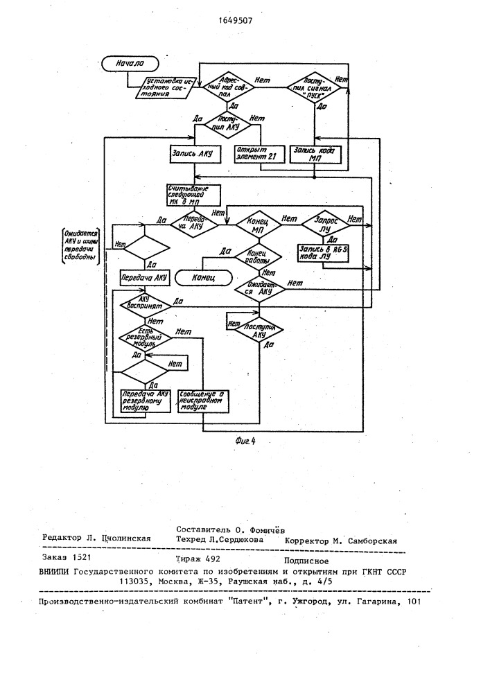 Программируемый управляющий модуль (патент 1649507)