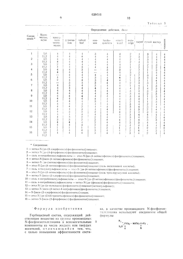 Гербицидный состав (патент 639416)