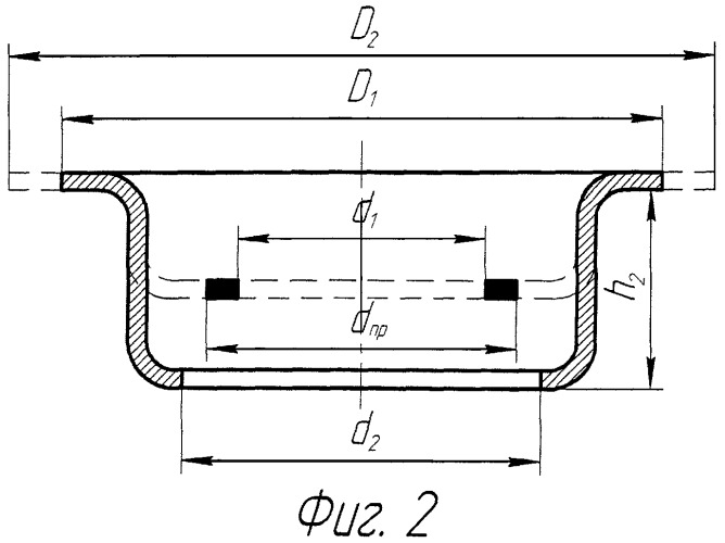 Донной части. Вытяжка осесимметричных изделий из плоской заготовки схема. Диаметр донной части.