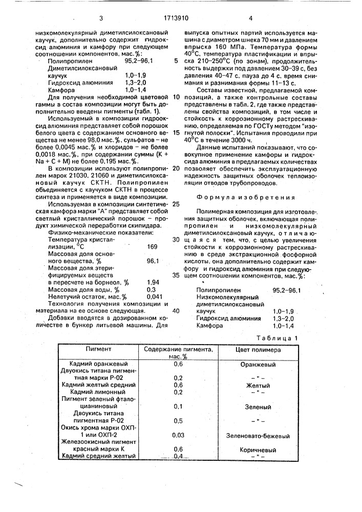 Полимерная композиция для изготовления защитных оболочек (патент 1713910)