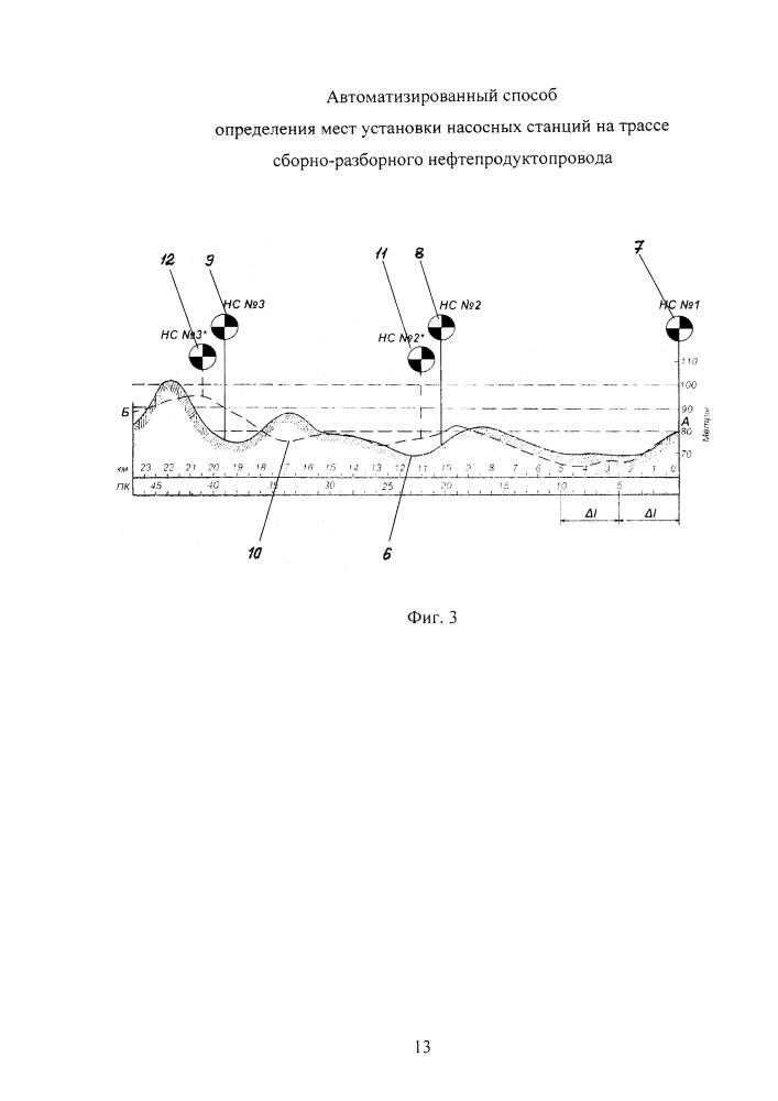 Автоматизированный способ определения мест установки насосных станций на трассе сборно-разборного нефтепродуктопровода (патент 2664871)
