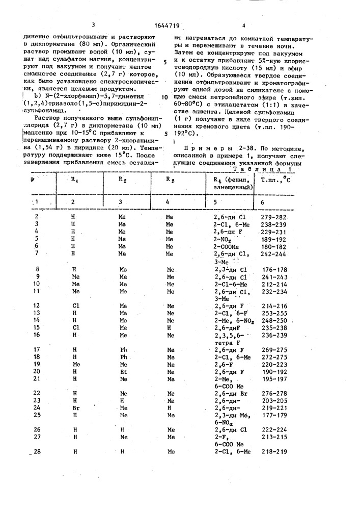 Способ получения триазолсульфонамидов (патент 1644719)