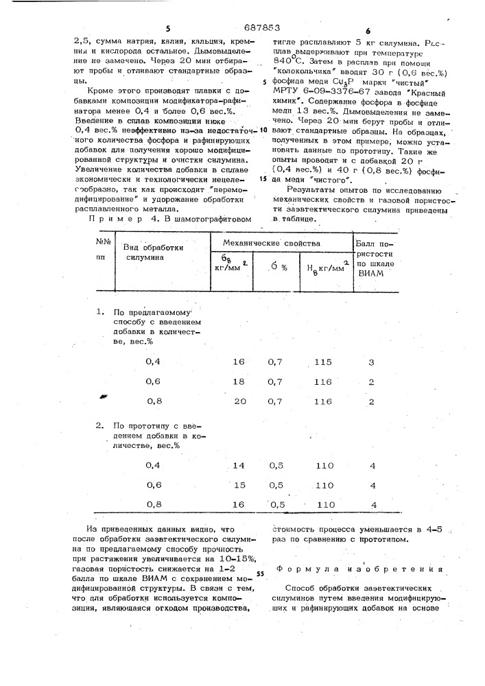 Способ обработки заэвтектическихсилуминов (патент 687853)