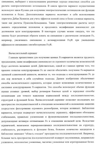 Антитело, содержащее fc-вариантную часть (варианты), фармацевтическая композиция, содержащая антитело, и способ лечения млекопитающего (патент 2390527)