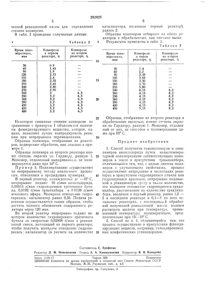 Способ получения гомополимеров и сополимеров (патент 262025)