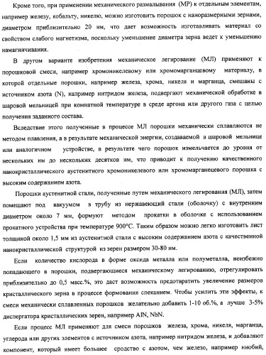 Нанокристаллический материал со структурой аустенитной стали, обладающий высокой твердостью, прочностью и коррозионной стойкостью, и способ его изготовления (патент 2324757)