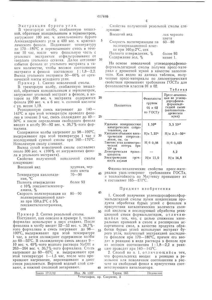 Способ получения углеводород- фенолформальдегидной смолы (патент 417446)