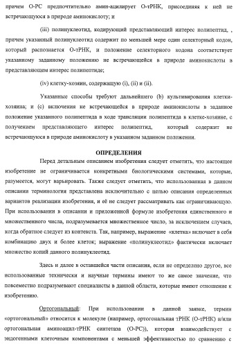 Система экспрессии компонентов ортогональной трансляции в эубактериальной клетке-хозяине (патент 2467069)