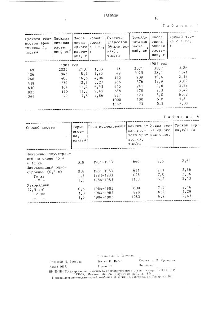 Способ возделывания сои на орошаемых землях (патент 1519539)