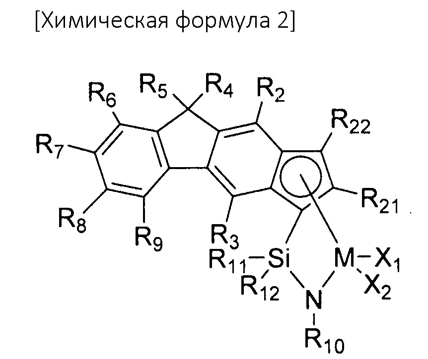 Новое циклопента[b]флуоренильное соединение переходного металла, каталитическая композиция, содержащая его, и способ получения гомополимера этилена или сополимера этилена и альфа-олефина при ее использовании (патент 2632895)