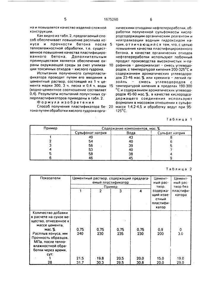 Способ получения пластификатора бетона (патент 1675260)