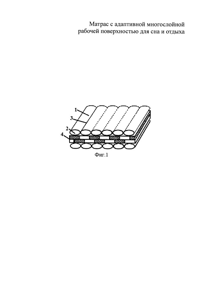 Матрас с адаптивной многослойной рабочей поверхностью для сна и отдыха (патент 2656792)