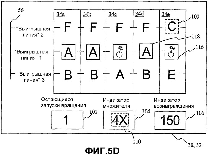 Игровое устройство, имеющее многофункциональный бесплатный игровой бонус (патент 2358786)