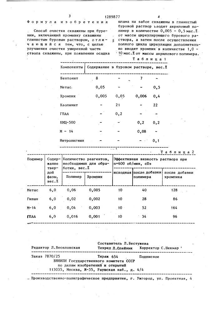 Способ очистки скважины при бурении (патент 1289877)