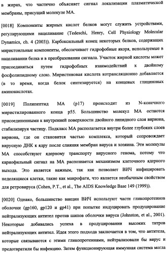 Иммуногенная композиция и способ разработки вакцины, основанной на участках матричного белка вич (патент 2403915)