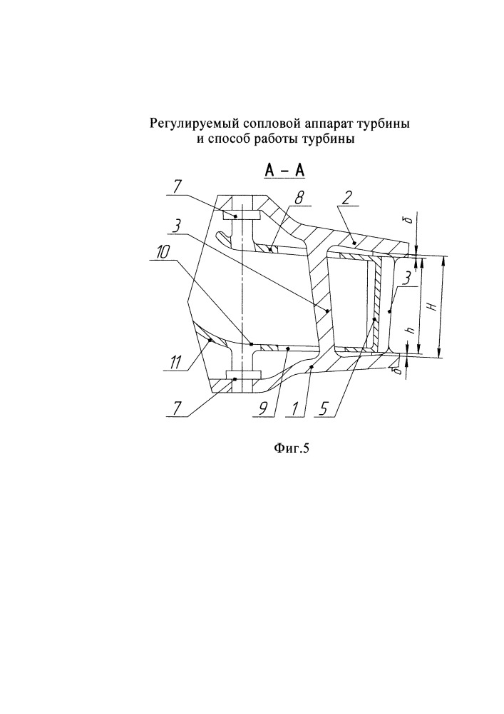 Регулируемый сопловой аппарат турбины, турбина и способ работы турбины (патент 2658168)