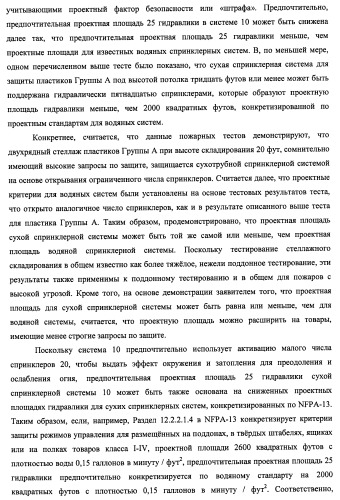 Потолочные сухие спринклерные системы и способы пожаротушения в складских помещениях (патент 2430762)