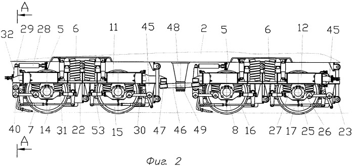 Восьмиосное железнодорожное тяговое транспортное средство (варианты) (патент 2326014)