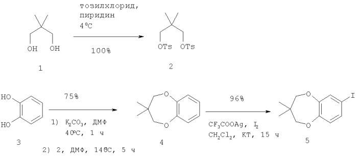 Производные бензо{b}{1,4}диоксепина (патент 2350610)