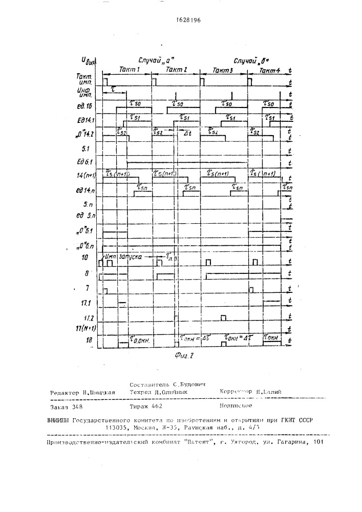 Устройство для формирования импульса окна селекции (патент 1628196)