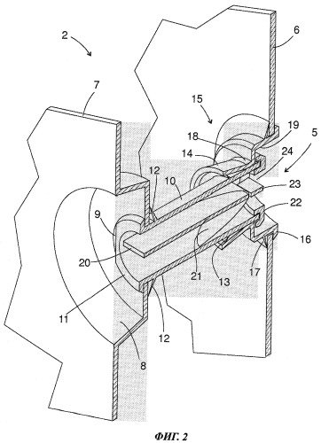 Корпус бытового прибора и клапан выравнивания давления для такого корпуса (патент 2433361)