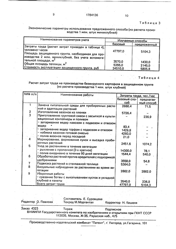 Способ производства миниклубней картофеля (патент 1784136)