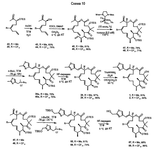 Синтез эпотилонов, их промежуточных продуктов, аналогов и их применения (патент 2462463)