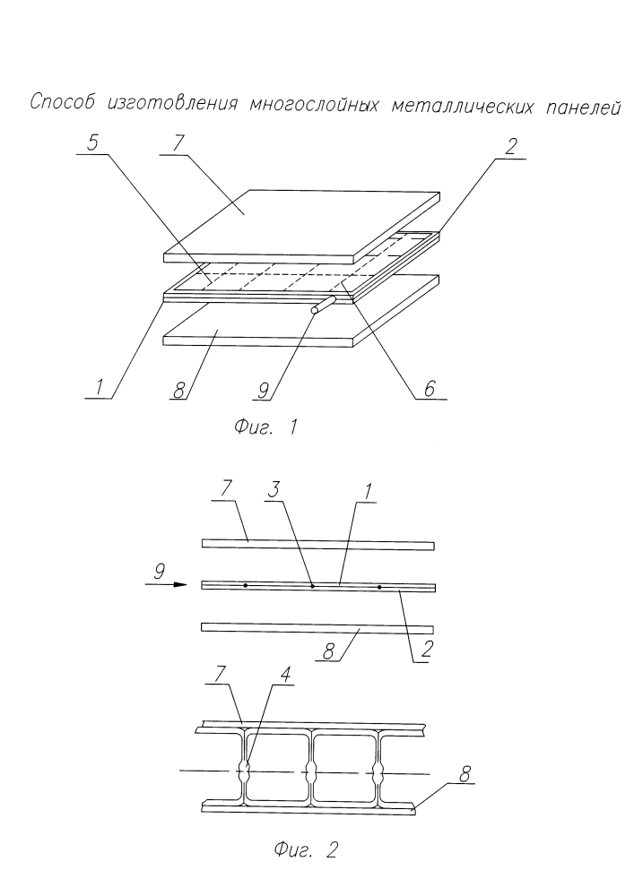 Способ изготовления многослойных металлических панелей (патент 2595193)