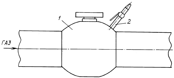Способ измерения количества газа (перетечки), протекающего через закрытый шаровой кран, и устройство для его осуществления (патент 2270986)
