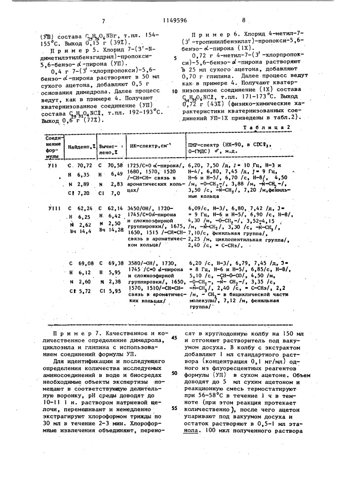 Галогеноалкилпроизводные 7-окси-5,6-бензо- @ -пирона в качестве флуоресцентной метки для определения третичных аминосоединений (патент 1149596)