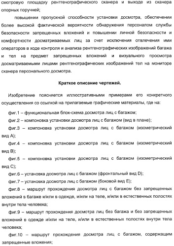 Способ досмотра лиц с багажом и установка для досмотра лиц с багажом (патент 2309459)