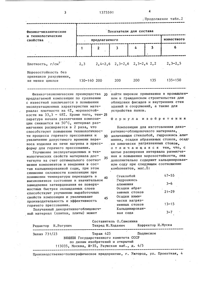 Композиция для изготовления декоративно-облицовочного материала (патент 1375591)