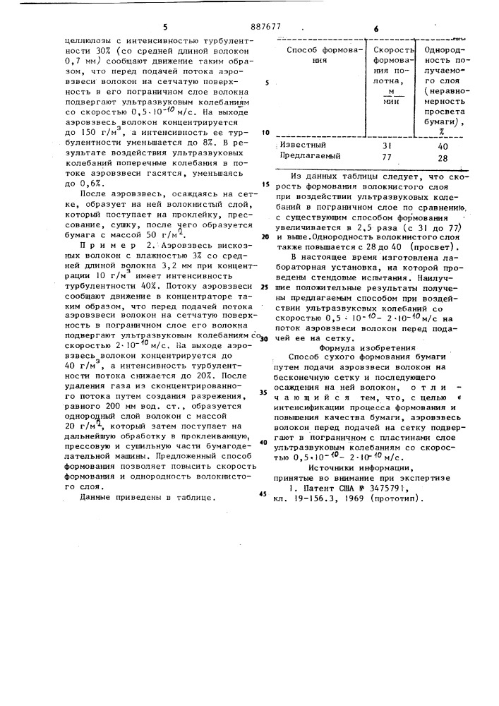 Способ сухого формования бумаги (патент 887677)