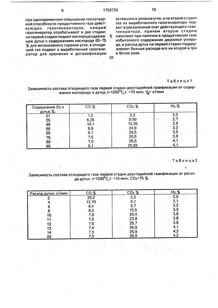 Способ подземной газификации углей (патент 1726739)