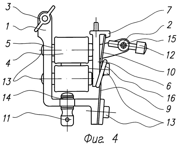 Узел якоря татуировочной машины (патент 2454253)