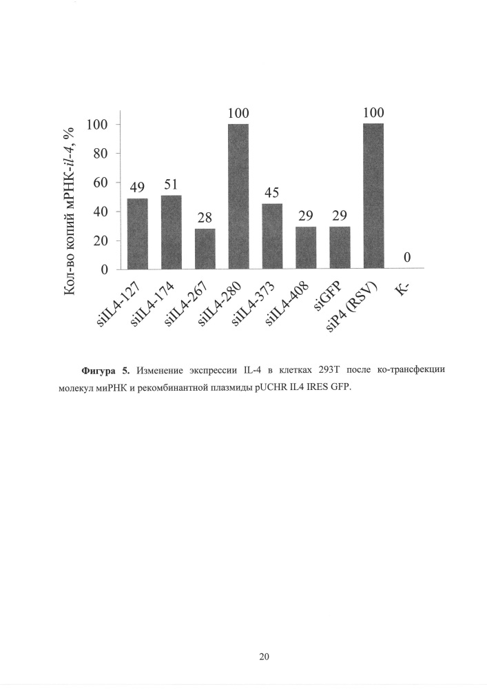 Способ лечения аллергической бронхиальной астмы, основанный на подавлении экспрессии генов цитокинов il-4 и il-13 с использованием молекул мирнк (патент 2615463)