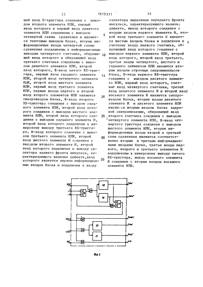 Устройство для контроля плоских однородных поверхностей (патент 1619311)