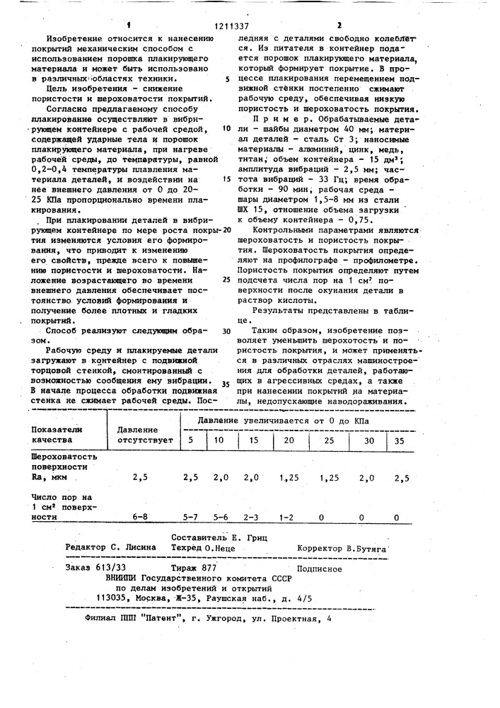 Способ плакирования деталей (патент 1211337)