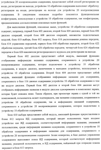 Устройство воспроизведения содержания, способы и программы управления воспроизведением содержания (патент 2310908)