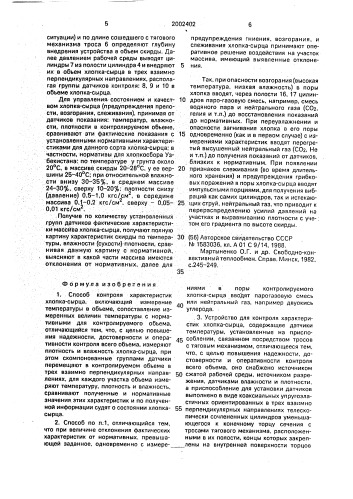 Способ контроля характеристик хлопка-сырца и устройство для его осуществления (патент 2002402)