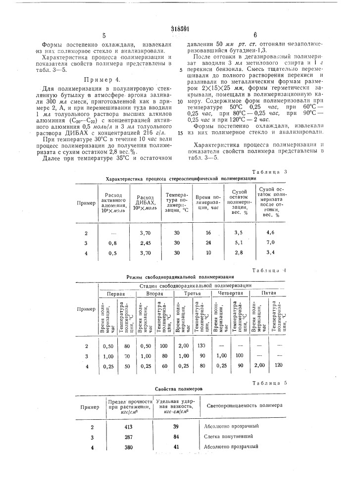 Способ получения ударопрочного полиметилметакрилата (патент 318591)
