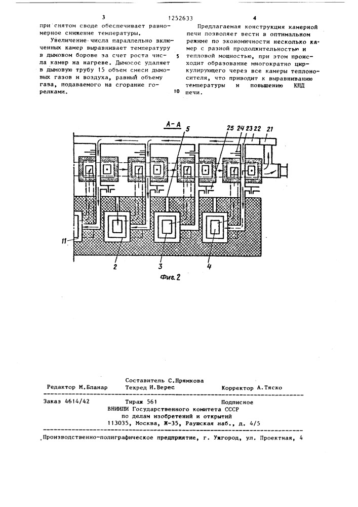 Камерная печь (патент 1252633)