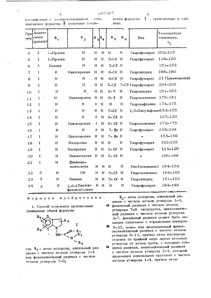 Способ получения производных гуанидинов или их солей (патент 655307)