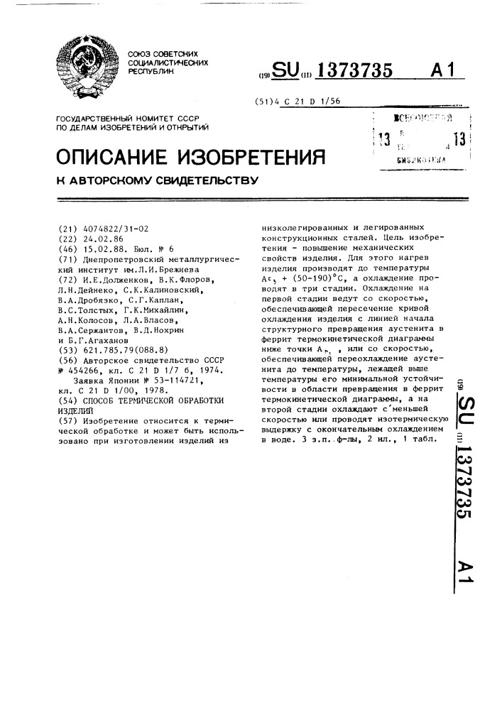 Способ термической обработки изделий (патент 1373735)